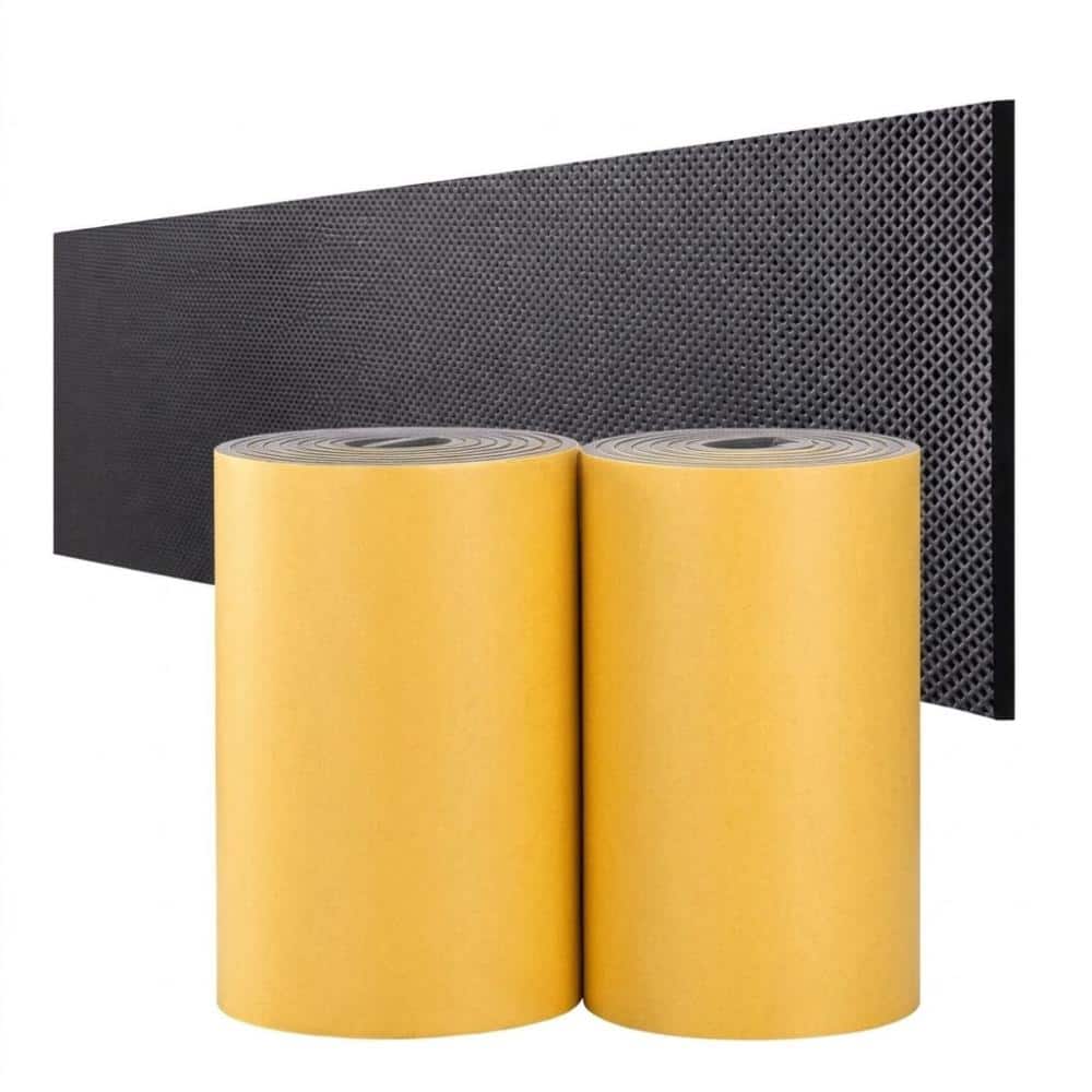 LUKVIZO Black 157 in x 8 in x 1/4 in EVA Foam Self Adhesive Garage Wall ...