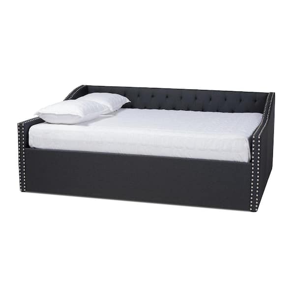 Baxton Studio Haylie Dark Gray Queen Daybed