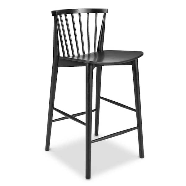 Poly and Bark Ligna Counter Stool in Black