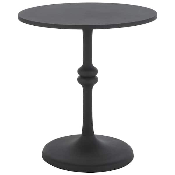 SAFAVIEH Ciri 19 in. Black Round Metal End Table