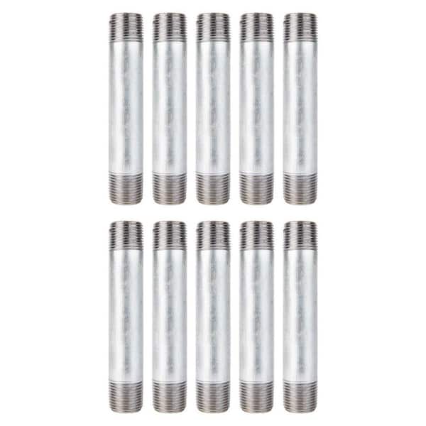 PIPE DECOR 1/2 in. x 4-1/2 in. Galvanized Steel Nipple (10-Pack)