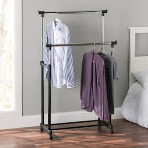 Black Metal Clothes Rack 17 in. W x 37 in. H
