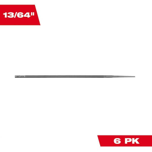13/64 in. Round File for Saw Chain (6 Pack)