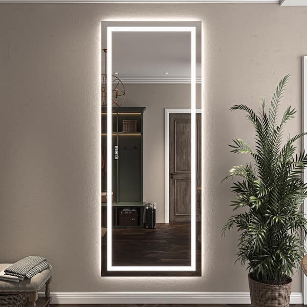 36 in. W x 96 in. H LED Rectangle Frameless Wall-Mounted HD Gym Mirror Dance Mirror Garage Vanity Mirror