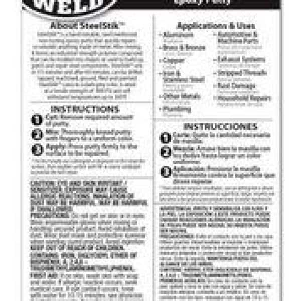 J-B WELDX High Heat Gray Epoxy Putty Stick - Temperature Resistant