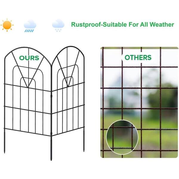 Oyezvary Decorative 24 in. H Metal Garden Fence Animal