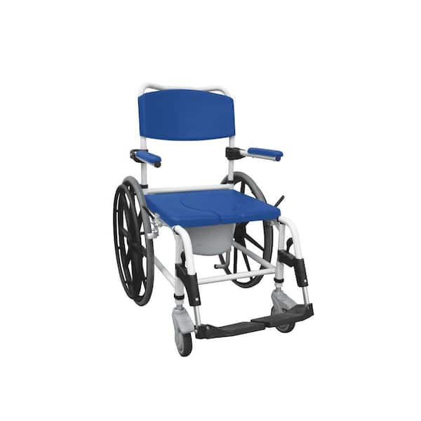 Drive Medical Aluminum Shower Commode Mobile Wheelchair
