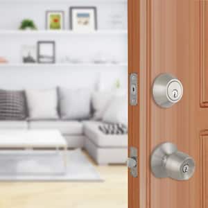 Brandywine Stainless Steel Keyed Entry Knob and Single Cylinder Deadbolt Combo Pack