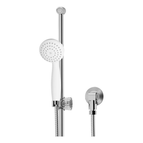 Symmons 1-Spray Patterns 2.5 GPM 4.5 in. Wall Mounted Handheld Shower Head with 60 in. Hose in Polished Chrome