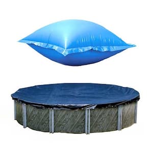 24 ft. Round Above Ground Winter Pool Cover with 4 ft. x 8 ft. Closing Air Pillow