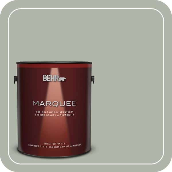 BEHR MARQUEE 1 gal. #ICC-56 Green Tea Matte Interior Paint & Primer
