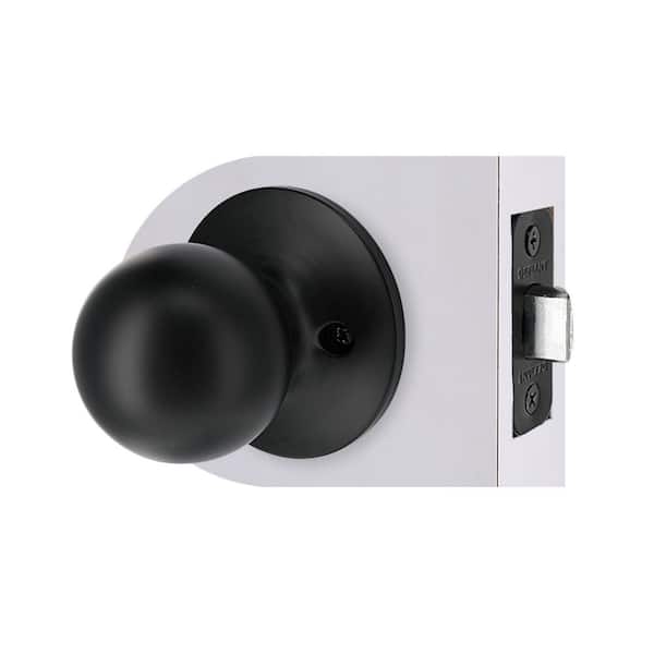 Defiant - Saturn Matte Black Hall/Closet Door Knob (4-Pack)