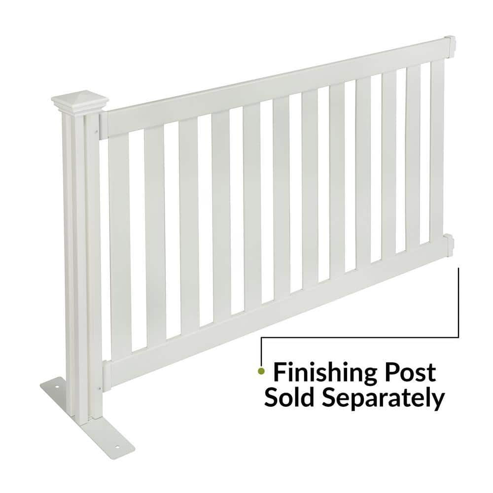 Davidson White Vinyl 5.5-ft Wide Portable Event Fence Kit