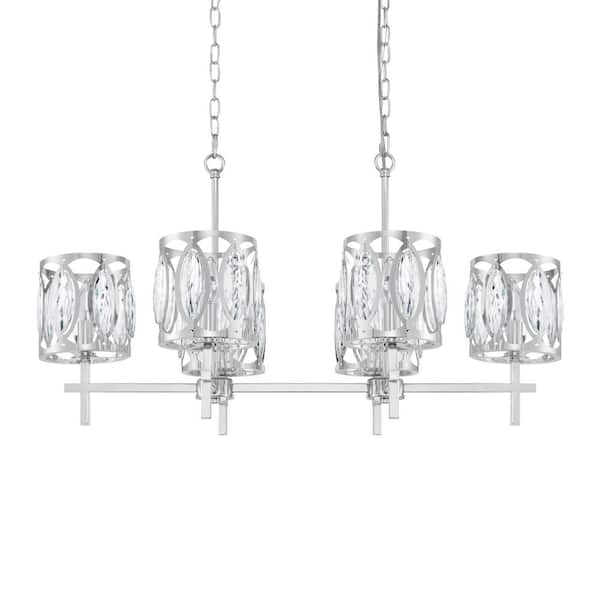 Home Decorators Collection Westchester 6-Light Chrome Linear Crystal Chandelier
