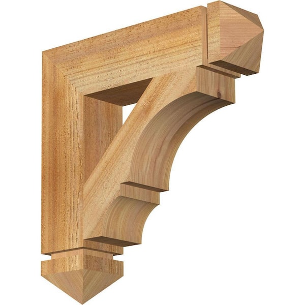 Ekena Millwork 4 in. x 18 in. x 18 in. Western Red Cedar Balboa Arts and Crafts Rough Sawn