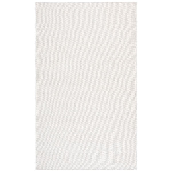 Vermont 4 ft. x 6 ft. Ivory Contemporary Solid Color Area Rug