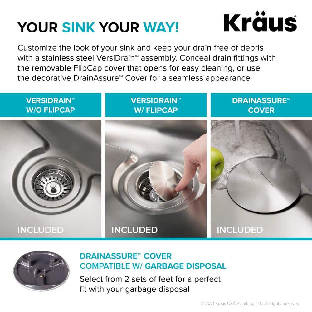 Dex 33-Inch Undermount Single Bowl Stainless Steel Kitchen Sink