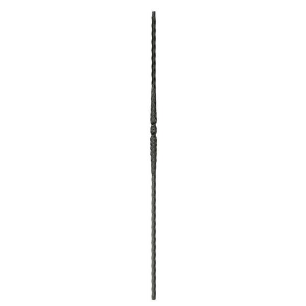 arteferro 44 in. x 9/16 in. Hammered Bar Single Stamped Midnight Bronze Powder Coated Wrought Iron Stair Baluster