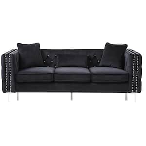 Furniture of America Stocklin 74 in. Dark Gray Faux Leather 2-Seats  Loveseats with Cup Holders IDF-9903-LV - The Home Depot