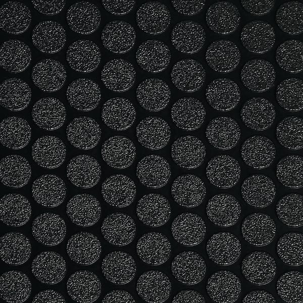 G-Floor Small Coin 7.5 ft. x 17 ft. Midnight Black Commercial Grade Vinyl Garage Flooring Cover and Protector