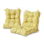 Shoreham Ikat 21 in. x 42 in. Outdoor Dining Chair Cushion (2-Pack)