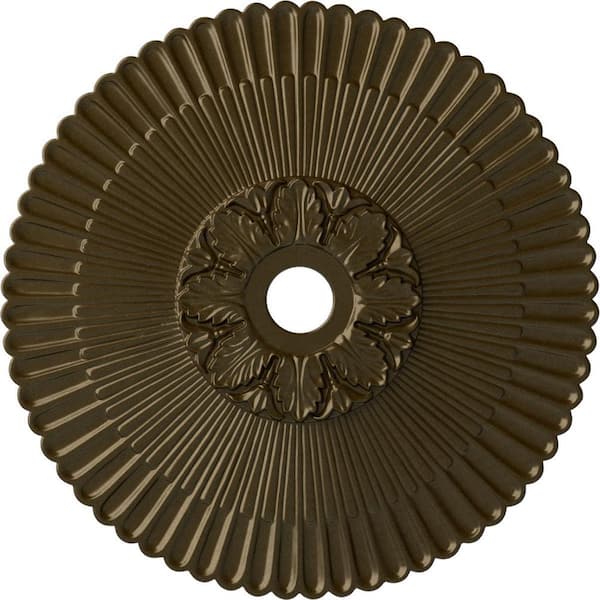 Ekena Millwork 36-1/4" x 1-7/8" Melonie Urethane Ceiling (Fits Canopies up to 6-1/4"), Brass