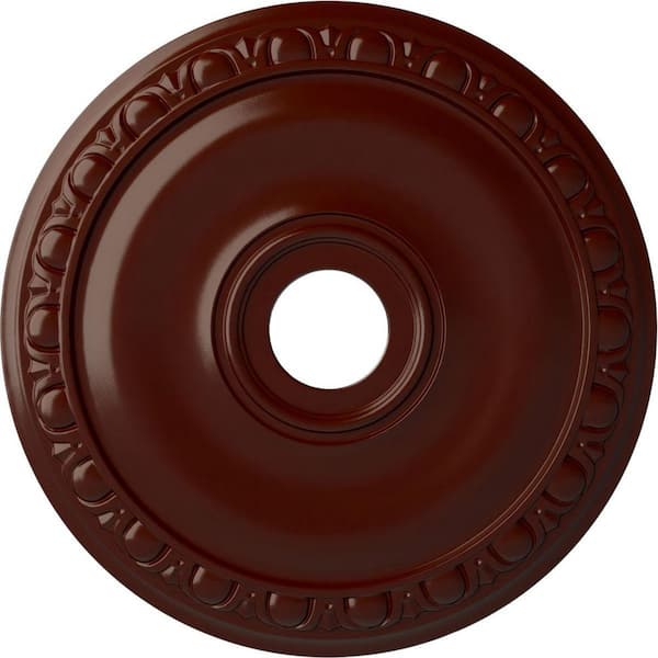 Ekena Millwork 1" x 20" x 20" Polyurethane Jackson Ceiling Medallion, Brushed Mahogany