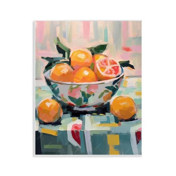 Stupell Industries Kitchen Bowl of Oranges by LSR Design Studio Unframed Food Graphic Art Print 14 in. x 11 in.