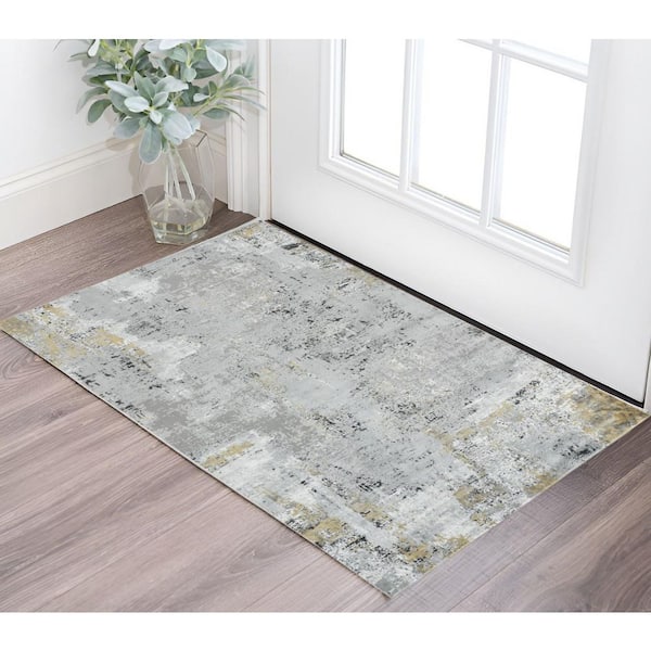 2 ft. x 3 ft. Multi-Colored and Ivory Abstract Area Rug