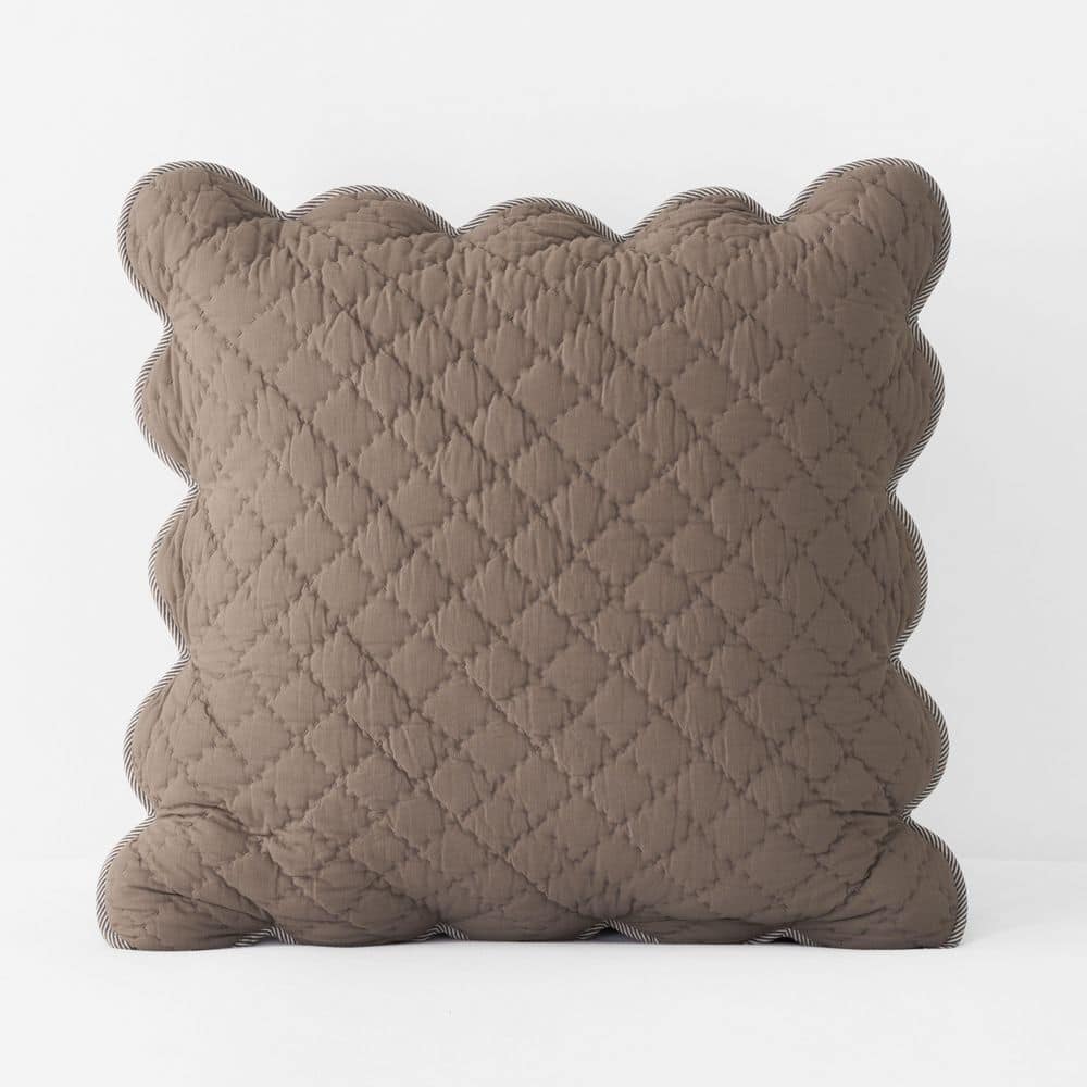 Company Cotton Scallop Pinecone Patchwork Quilt Cotton Euro Sham price history on PriceWatchPro