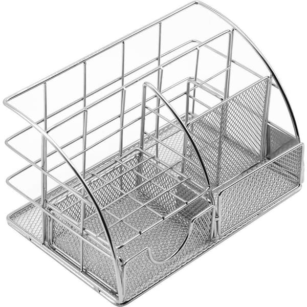 Sorbus Wire Metal 5 in 1 Desk Organizer Set - Silver