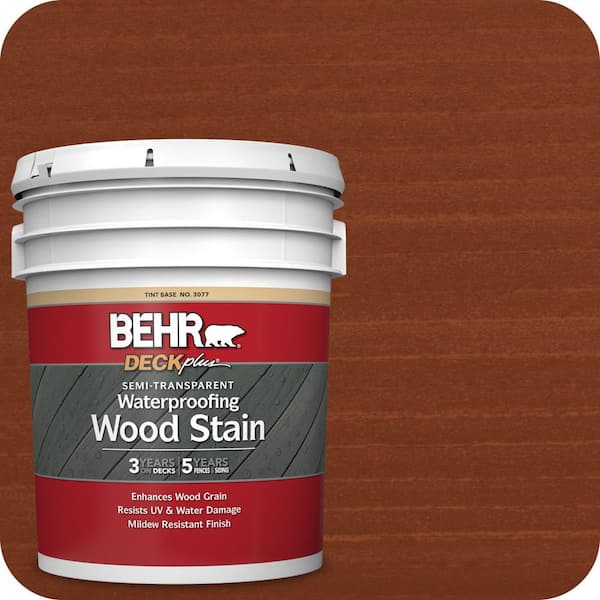 5 gal. #ST-330 Redwood Semi-Transparent Waterproofing Exterior Wood Stain