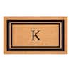 Calloway Mills Black Border Door Mat 18 in. x 30 in. Monogram K Door Mat 152961830K
