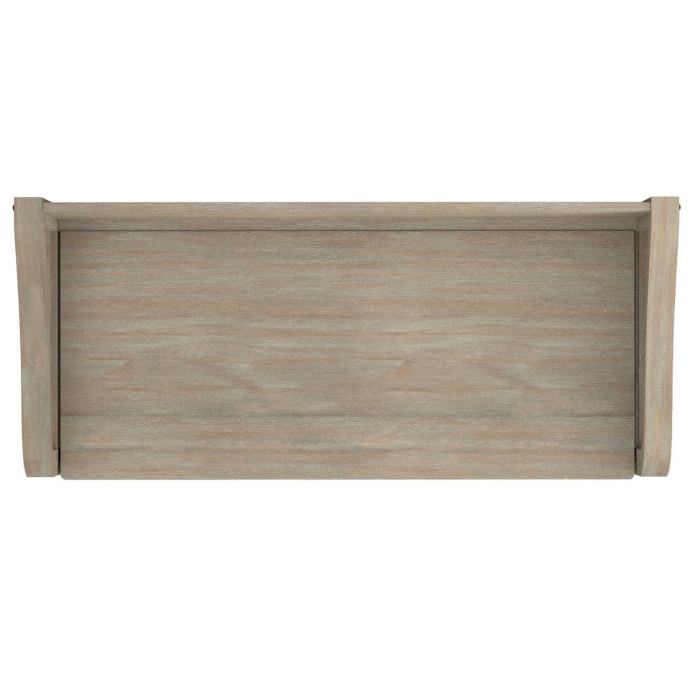 Connaught Distressed Grey Solid Wood Entryway Storage Bench