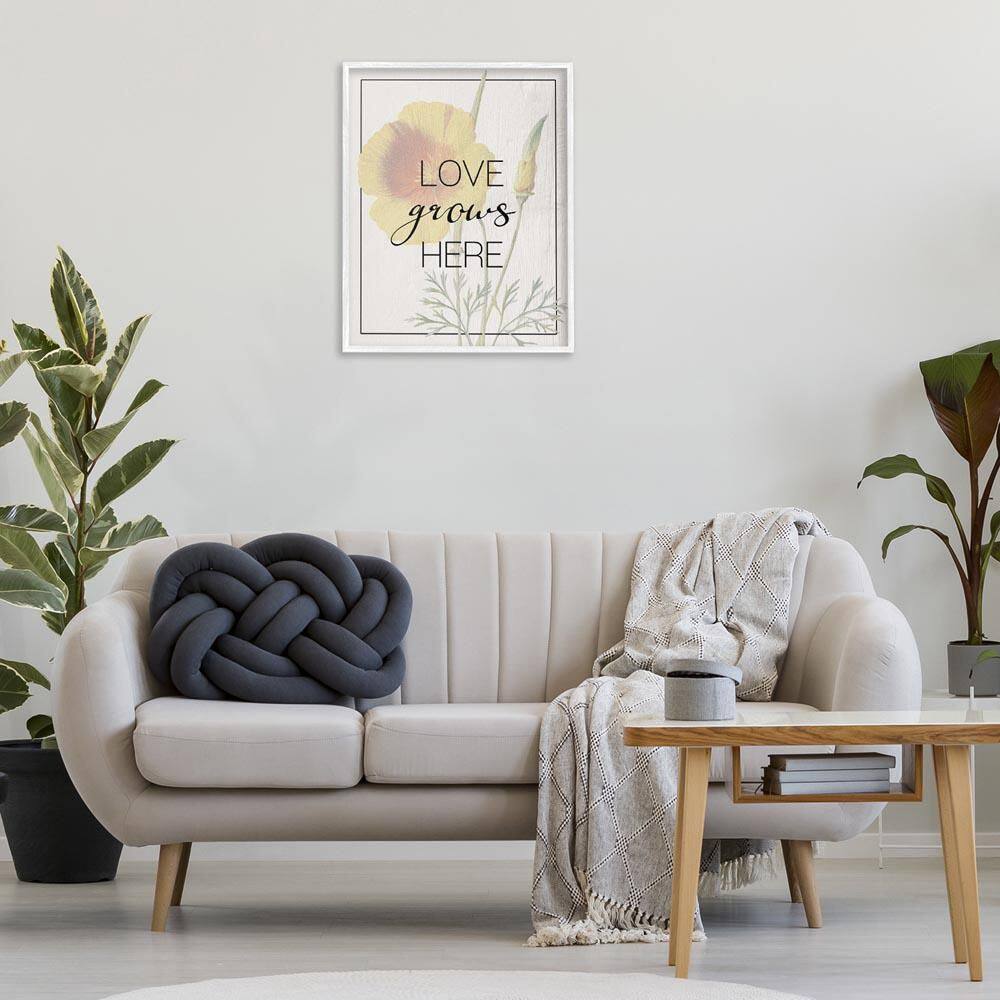 Vintage Love Grows Here by Lil' Rue White Framed Typography Giclee Art Print 30 in. x 24 in. price history on PriceWatchPro