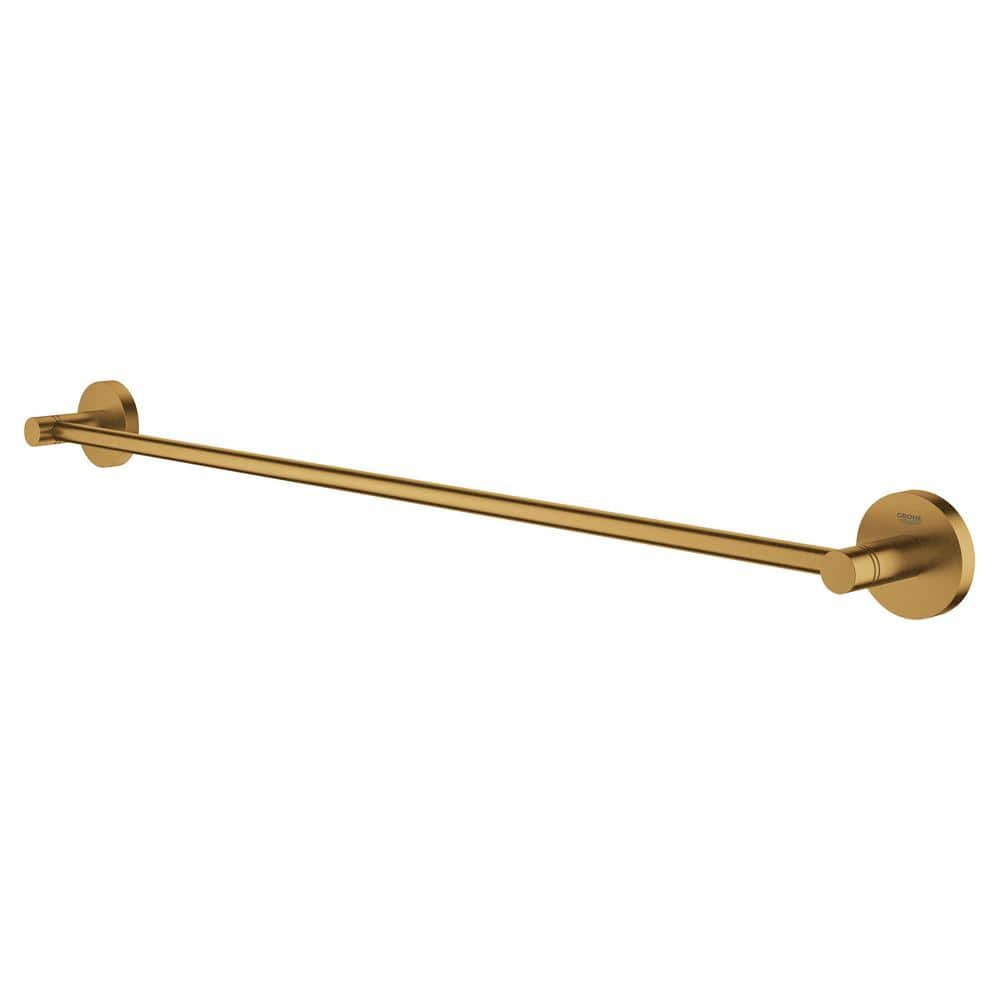 Brushed Gold 24-Inch Wall Mounted Metal Towel Bar