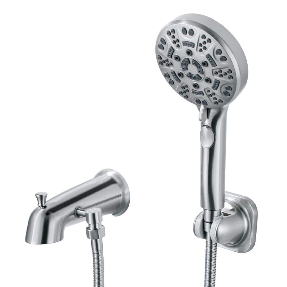 Bath Accessory Set, Tub Spout with Diverter, 8 Settings Handheld Shower in Brushed Nickel price history on PriceWatchPro