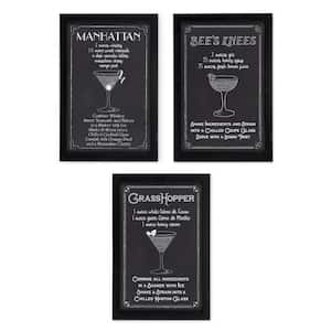 Wooden Cocktail Recipe Prints (Set of 3)