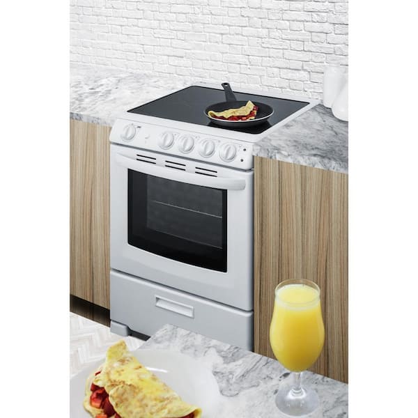 Summit Appliance 24 in. 2.9 cu. ft. Electric Range in White RE2411W - The  Home Depot