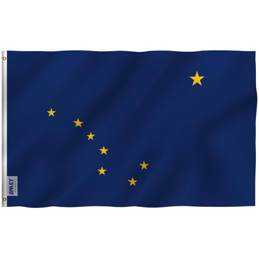 Fly Breeze 3 ft. x 5 ft. Polyester Alaska State Flag 2-Sided Flags Banners 