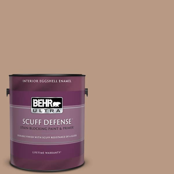 BEHR ULTRA 1 gal. #250F-4 Stone Brown Extra Durable Eggshell Enamel Interior Paint & Primer