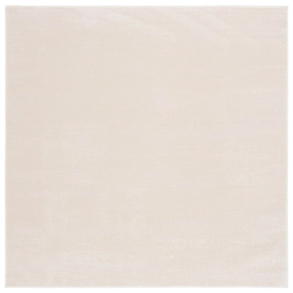 Revive Ivory 7 ft. x 7 ft. Solid Square Area Rug