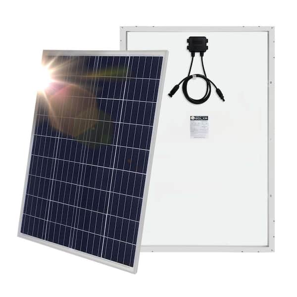 MIGHTY MAX BATTERY 100-Watt Solar Panel 12-Volt Poly Battery Charger for Charging Boat, Car, Van, RV