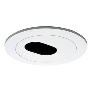 Low-Voltage 4 in. White Recessed Ceiling Light Trim with Adjustable Slot Aperture