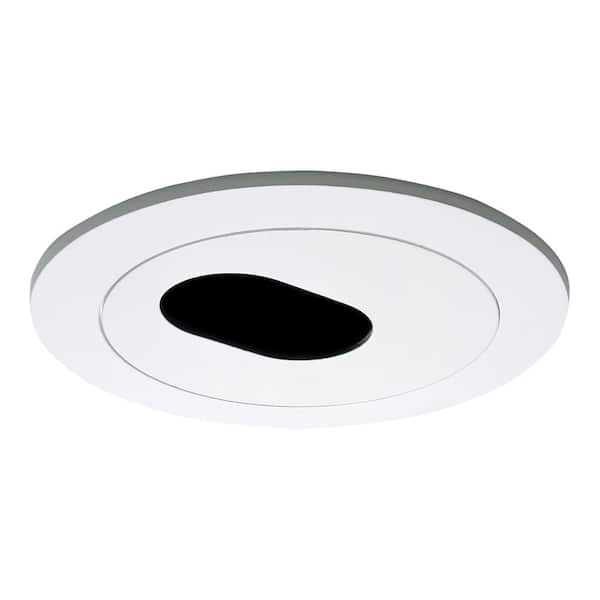 HALO Low-Voltage 4 in. White Recessed Ceiling Light Trim with Adjustable Slot Aperture