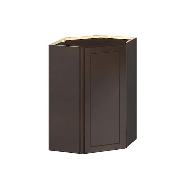 Emerson Cocoa Wall Diagnal Corner Ready to Assemble Kitchen Cabinet (24 in. W x 36 in. H x 24 in. D)