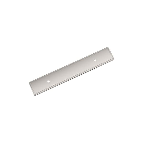 Thoreau 3-3/4 in. Center-to-Center Rectangle Polished Nickel Pull Cabinet Backplate