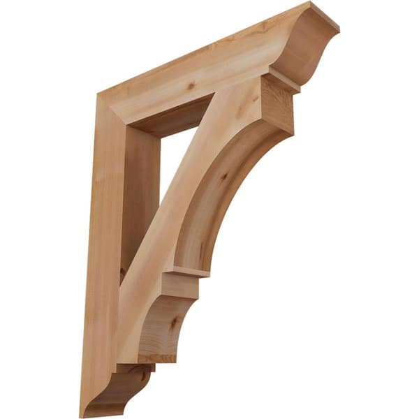 Ekena Millwork 5.5 in. x 40 in. x 32 in. Western Red Cedar Balboa Traditional Smooth Bracket