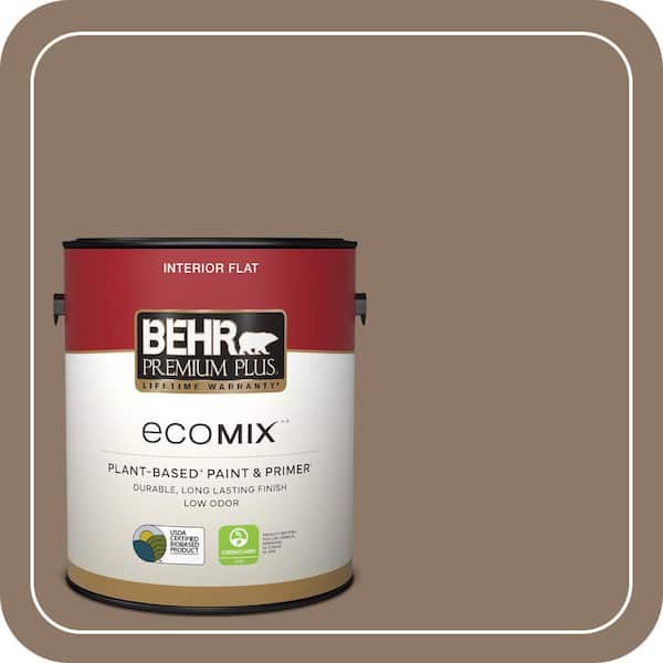 1 gal. #PPU5-05 Coconut Shell Flat EcoMix Plant-Based Interior Paint & Primer