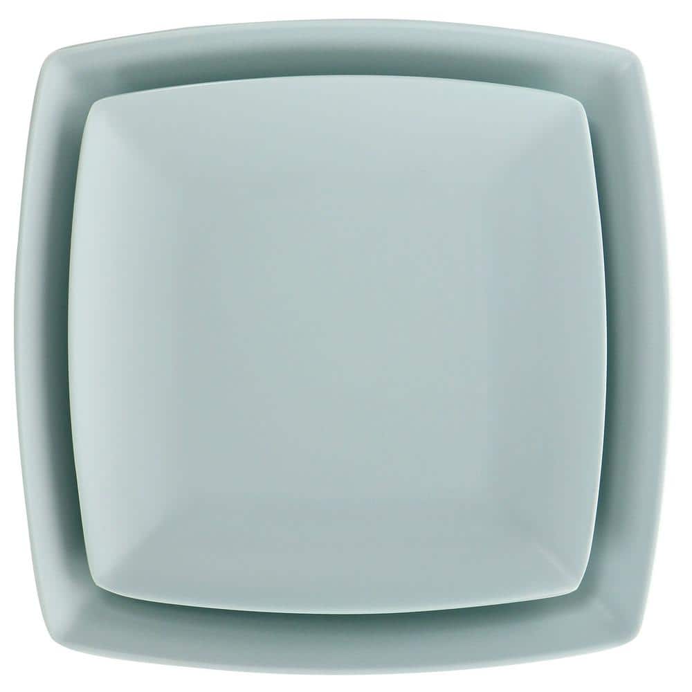 Mint Square Melamine Dinnerware Set, Service for 4